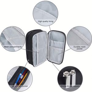 Estuche de Lápices de Gran Capacidad X909-1 al por Mayor, Estuche de Lápices Multifuncional de Tres Capas para Estudiantes de Primaria - Product Image 3