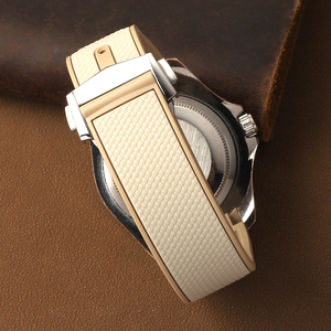 สายนาฬิกาซิลิโคนสีสันสดใสขนาด 20 มม. สายนาฬิกายางแบบสปอร์ตสองสีสำหรับนาฬิกาดำน้ำของผู้ชาย - Product Image 3