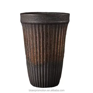 15 Oz Grote Keramische Koffiemok, Handgemaakt Aardewerk Grote Theekop Voor Kantoor En Thuis Stijlvolle Textuur Glazuur (Rock