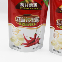 Pochette liquide réutilisable imprimée sur mesure avec bec verseur Sachet de sauce chili Emballage de sac