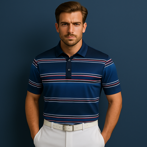 Jersey de alta calidad de secado rápido Slim Fit Impresión cómoda Logotipo personalizado 4xl Manga corta para camisas Tamaño estadounidense Golf - Product Image 1