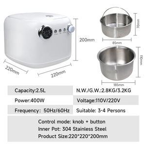 Nouvelle Conception Intelligente OEM/ODM Cuiseur à Riz Électrique 2.5L Multifonctionnel Cuiseur Vapeur avec Cuve Intérieure en Acier Inoxydable Cuiseur à Riz Faible en Sucre Mini - Product Image 5