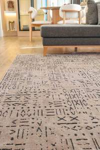 Alfombra de Chenilla con Diseño Geométrico de Diamantes Mira Mink, Ecológica, Apta para Mascotas, Lavable, Antideslizante, de Poliéster y Algodón, Moderna para el Hogar - Product Image 5