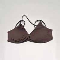 Soutien-gorge de sport personnalisé sans coutures à séchage rapide, respirant, à maintien élevé, dos ajouré, devant torsadé, pour le yoga, la course, le Pilates et la gym