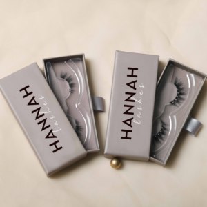 Cajas de embalaje personalizadas de color beige y marrón, 8mm, cortas, pequeñas, 3D, visón natural, medias pestañas, esquina de ojo de gato tenue, medias pestañas - Product Image 4