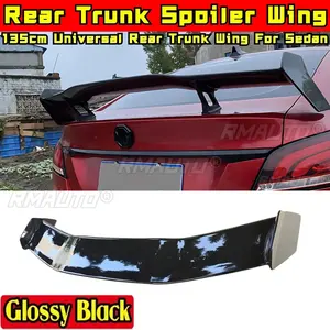 Alerón Trasero Universal de 135 cm para Maletero, Estilo GT, Color Negro Brillante, Kit de Carrocería para Sedán, Accesorios para Automóviles - Product Image 2