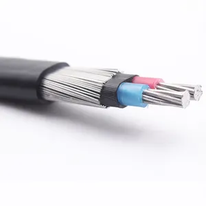 Concentric cable aluminum alloy 8000 series 3*6 awg 2x8 awg xlpe insulated concentric cable