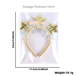 Diadema con Borlas de Estrellas Doradas y Plateadas de Año Nuevo, Accesorio Festivo para el Cabello para Fiestas de Nochevieja, Ideal para Fotos, para Adultos y Niños - Product Image 5