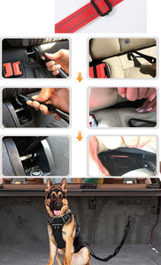 Cinturón de seguridad para perros 3 en 1, ajustable, para mascotas, perros, gatos, coche, cinturón de seguridad, arnés de cinturón de seguridad de vehículo de nailon reflectante para perros pequeños, medianos y grandes - Product Image 4