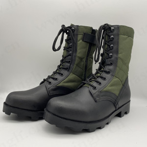 LXG, גופר פנמה outsole ירוק בד + עור combat סגנון טקטי ג 'ונגל מגפי עם צד רוכסן - Product Image 3