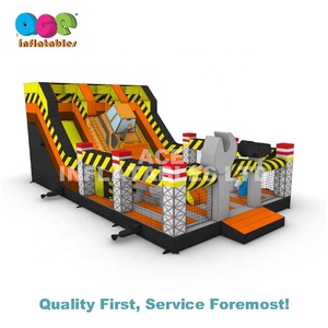 Parque inflable divertido de calidad para niños con tema de construcción para interiores y exteriores - Product Image 2