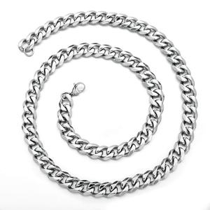 Vòng cổ dây chuyền kiểu <span class=keywords><strong>Figaro</strong></span> mạ vàng 18K bằng thép không gỉ, kiểu dây Cuban Link, trang sức nam, bán buôn - Product Image 5