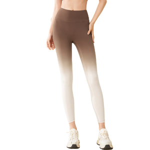 Leggings Yoga Modellanti a Vita Alta, Asciugatura Rapida, Elastici, Colore Sfumato, Ecologici, per <span class=keywords><strong>Sport</strong></span> e Fitness - Product Image 6