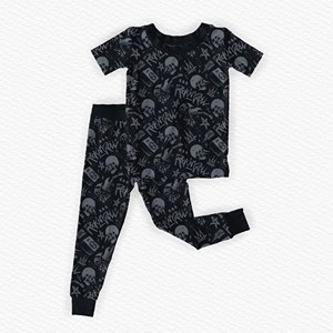 Set Pigiama in Bambù per Bambini, Manica Corta, Stampa Cartoon Trendy, 2 Pezzi - Product Image 4