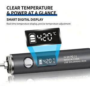 Soldador Inalámbrico USB Nuevo de Fábrica, Portátil con Pantalla Digital, 260-420, Mango Tipo Pistola, Cromado, Calentamiento en 30s, Serie 510 - Product Image 5
