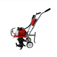Mini motoculteur manuel UM 48F rouge et gris avec emballage en mousse – Machine de jardinage