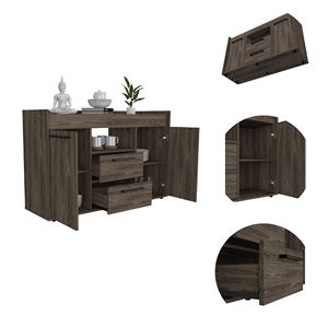 Chapella 2-Drawer <b>Sideboard</b> in Dark Walnut Elegant Storage Solution - Product Image 3