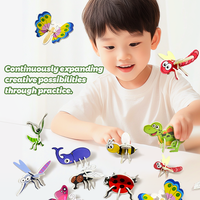 Rompecabezas 3D Personalizado para Niños, Rompecabezas de Animales de Dibujos Animados, Juego de Mesa Educativo Montessori, Juguetes de Bricolaje para Niños y Niñas