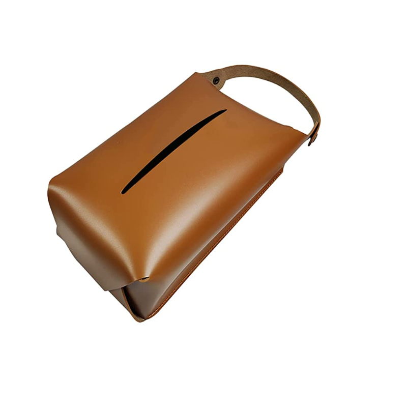 Hanging Napkin Box Leather Tissue Box Cover Punching- Free Napkin Holder Bathroom Tissue Case Caddy Organizer For Bathroom