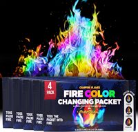 Poudre de Feu Colorée 10g 30g Sachets Magiques pour Feux de Camp Pyrotechniques Effet Magique Randonnée Camping Extérieur WinWell
