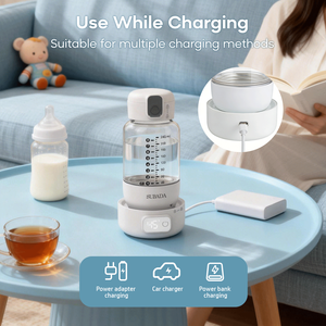 Recién llegado, <span class=keywords><strong>calentador</strong></span> <span class=keywords><strong>de</strong></span> leche portátil para bebés <span class=keywords><strong>de</strong></span> 240ML, botella <span class=keywords><strong>de</strong></span> leche PPSU para viajes, <span class=keywords><strong>calentador</strong></span> inalámbrico <span class=keywords><strong>de</strong></span> biberones para bebés, OEM personalizado - Product Image 6