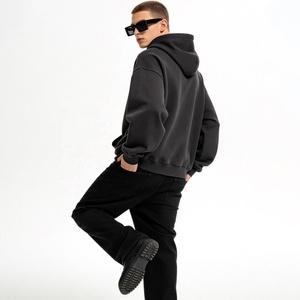 เสื้อฮู้ดดี้ทรงครอปผ้าฝ้ายเฟรนช์เทอร์รี่พรีเมียม หนานุ่ม คุณภาพสูง ทรงโอเวอร์ไซส์ สำหรับผู้ชายและผู้หญิง - Product Image 2