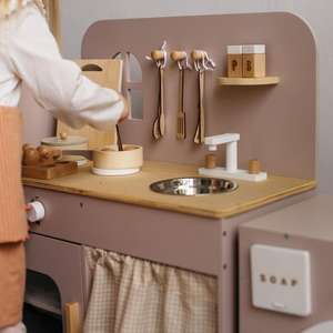 Moderno Montessori in legno <span class=keywords><strong>cucina</strong></span> gioco Set regalo di natale per le ragazze del bambino primo compleanno finta Play Station piccolo cuoco - Product Image 2