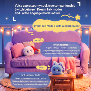 Jopark ODM Peluche AI Creativo Grigio Moyoyo Chat GPT 4.0 Po Mini Modello Grande con Occhi LED Parlanti, Regalo Speciale per Amici - Product Image 5