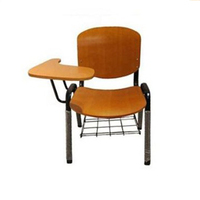 Ensemble Chaise et Bureau Étudiant de Haute Qualité du Fabricant – Cadre en Bois Massif et Métal, Tablette d'Écriture Portable, Filet Porte-Livres pour Salle de Classe et Salle d'Étude