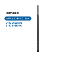 Antenne tour RFLink RF001 6dBi double bande 2.4G 5.8G à gain élevé pour PC noir ABS 281mm, omnidirectionnelle géante pour climat extrêmement froid