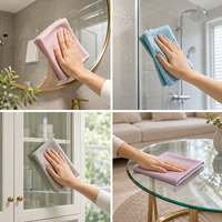 Kain Pembersih Kaca Profesional Berkualitas Tinggi dari Bahan Microfiber, Bebas Goresan dan Serat, untuk Membersihkan Kaca, Layar, Cermin, dan Permukaan Lainnya