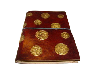 Handmade Vintage Leather Writing Journal Embossed Office Promotional Travel Notebook Thread Sewn <b>Custom</b> Printed OEM - Product Image 1