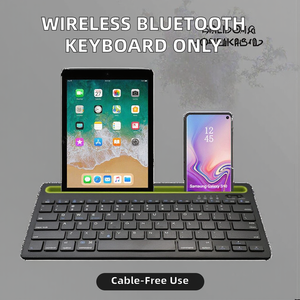 78keys ergonomic multi-devices rechargeable Wireless Plastic <b>bluetooth</b> <b>keyboard</b> with slot - Product Image 2