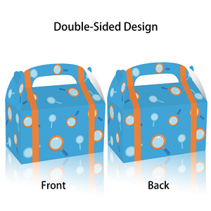 DD351 naranja azul fiesta Favor cajas azul naranja dibujos animados papel tratar cajas para fiesta de cumpleaños Baby Shower fiesta suministros - Product Image 2