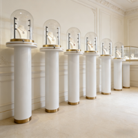 Vitrine à bijoux de luxe, sur mesure, en verre robuste, avec éclairage LED, étanche et durable