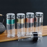 Cadeau en gros promotionnel Infuseur à thé en verre Gobelet pour thé en vrac, fruits et café infusé à froid