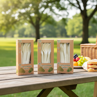 Vaisselle jetable compostable, prix de gros direct usine, ensemble d'ustensiles pour restaurant