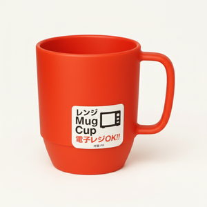 Inomata tazza rossa da bere a microonde tazza colorata per bevande calde - Product Image 1