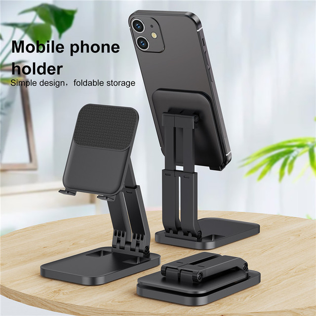 Universal Angle Height Adjustable Mobile Phone Holder Foldable Phone Desktop Bracket Smartphone Tablet Stand