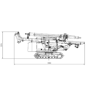 TYSIM KR60C 65kN Max forza di trazione idraulica cingolata battipalo trivella trivellazione rotatoria macchina - Product Image 5
