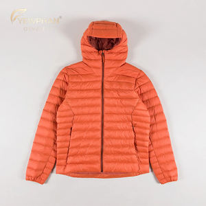 Chaqueta de Plumón Ligera para Hombre, Corte Entallado, Plumón de Ganso Gris, Tejido Impermeable, Cierre de Cremallera, Estilo Elegante para Oficina - Product Image 1