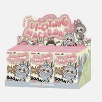 Labubu Modern Home Decor Popmart Box Figures Collectible Toy Set Plush Doll Seat Hanging Card Monsters Animation Derivatives