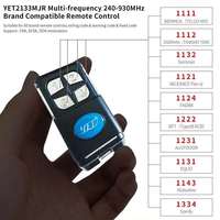 Télécommande RF à code roulant multi-fréquence compatible avec la marque YET2133MJR, 4 touches - Vente directe d'usine