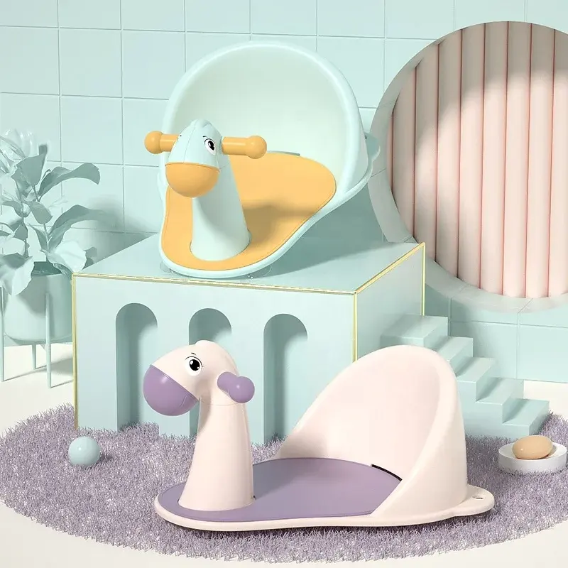 6 महीने के बच्चों के लिए नवजात प्यारा स्नान सीट नॉन-स्लिप सॉफ्ट बेबी बाथ टब रिंग सीट बाथ टब