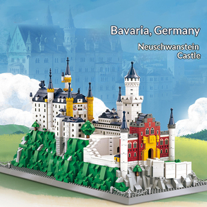 Castillo de <span class=keywords><strong>Neuschwanstein</strong></span> de <span class=keywords><strong>Baviera</strong></span>, Alemania - Edificio Emblemático Mundial, Bloques de Construcción de Plástico ABS con Partículas Pequeñas, Juguete Educativo - Product Image 2