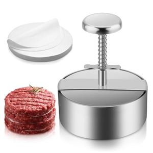 Offre Spéciale : Presse à Burger Réglable en Acier Inoxydable – Accessoire BBQ, Écraseur et Façonneur de Burgers pour Viandes et Volailles - Product Image 1