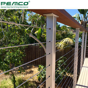 Rampe de <span class=keywords><strong>terrasse</strong></span> verticale en câble métallique pour extérieur, <span class=keywords><strong>balustrade</strong></span> en acier inoxydable - Product Image 6
