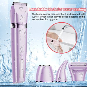 Tondeuse à cheveux électrique sans fil professionnelle, étanche, 4 en 1, pour le visage et le corps, pour femmes - Product Image 2