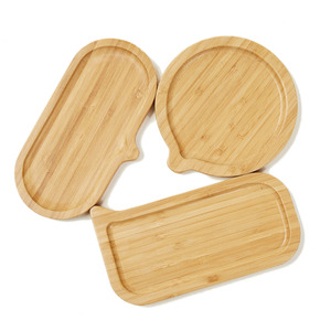 Fujian manufacturers produce bamboo, rubberwood, and solid wood <b>dinner</b> plates, round plates, fruit plates, and Japanese-style - Product Image 2