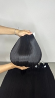 Letsfly Wholesale Straight Hair 18inch 100% Human Hair Double Weft Bundles Stock 9A Grade Natural Color Hair Extension